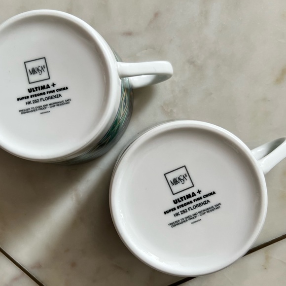 lMIKASA HK252 Florenza ULTIMA + Super STRONG Fine China COFFEE TEA Cups SET of 2 - Picture 8 of 11
